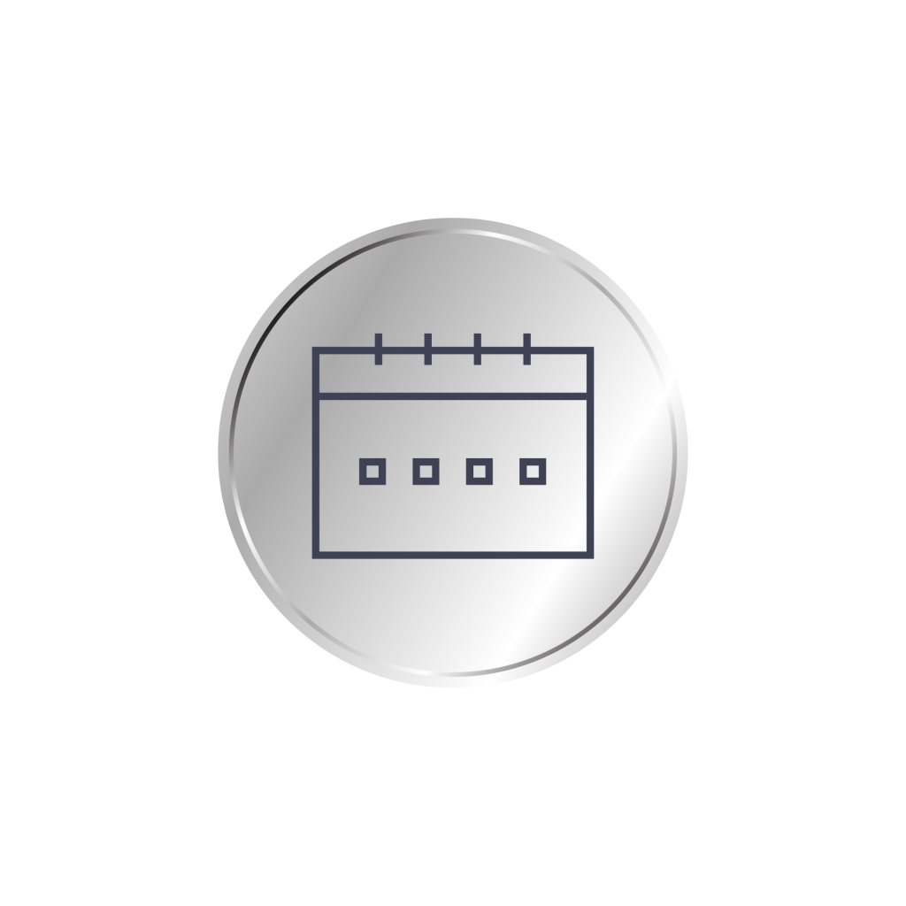 Icon calendar silver